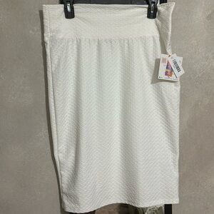 LuLaRoe Cassie Pencil Skirt- White/textured
